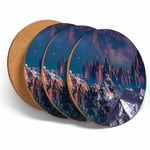 4 Set - Alien Planet Space Galaxy Coasters Kitchen Drinks Coaster Gift #14253