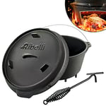 Ribelli Four Hollandais Dutch Oven Dutch Four Casserole en Fonte Faitout en Fonte Cocotte 9 litres