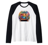 Vintage Television TV Retro 70s 80s Raglan Baseball Tee