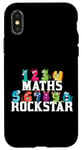 Coque pour iPhone X/XS Maths Rockstar Funny Monsters Maths Day Maths Day Numbers Day