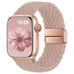 Higgs Bracelet Tressé Compatible avec Bracelet Apple Watch 40mm 41mm 38mm 44mm Ultra 2 49mm 45/46mm 42mm Homme, Fermoir magnétique Bracelets Elastique Nylon pour iWatch Series 10 9 SE 8 7 6 5 4 3 2 1