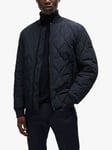 BOSS Quilted Bomber Jacket, Dark Blue