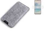 Felt case sleeve for Nokia G22 grey protection pouch