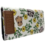 Official Guardians Of The Galaxy Vol2 Baby Groot Rocket Floral Trifold Purse