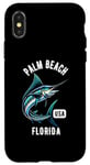 Coque pour iPhone X/XS Motif Palm Beach Floride USA Fishing