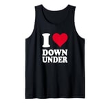 Red Heart I Love Down Under Tank Top