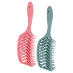 2pcs Paddle Detangling Vent Brush Wet Dry Round Comb Teeth Beard Vent HOT