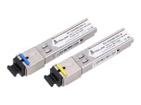 Extralink - Sfp-Sändar/Mottagarmodul (Mini-Gbic) - 1Gbe, Fibre Channel, Sonet - Wdm - Sc Enkelläge - Upp Till 3 Km - Oc-24 Lr-1 - 1310 Nm / 1550 Nm (Paket Om 2)