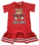 MOSCHINO KIDS Teddy Toy Cheerleader Dress Embroidered Red 2 Years NEW RRP160