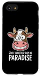 Coque pour iPhone SE (2020) / 7 / 8 Just Another Day In Paradise Cow Humour Sarcasme Femmes Hommes