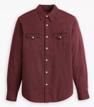 Levi's Chemise Western Classique Rouge Standard Adapté en Jeans Homme Taille M