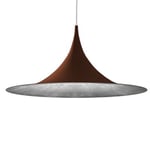 LUMICOM - LOUIE TRACK Suspension, 1X E27, max 42W, métal, marron corten/feuille argent, D.33cm