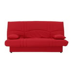 Les Tendances - dream Banquette clic clac 3 places - Tissu rouge - Slyle contemporain - l 190 x p 92 cm