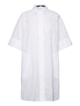 Broderie Anglaise Shirtdress Kort Klänning White Karl Lagerfeld