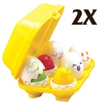 2X TOMY Play to Learn Hide 'n' Squeak Eggs - Baby Toddler Activity Learning Toy