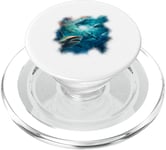 Sharks hanging out in the open sea PopSockets PopGrip for MagSafe