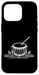 Coque pour iPhone 16 Pro Art ligne Bodhráns pour musiciens Bodhrán