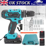 21V HANDHELD CORDLESS DRILL DRIVER SET LI-ION BATTERY ELECTRIC SCREWDRIVER COMBI