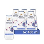 Dove Advanced Care Anti-Stress Body Wash Body Cleanser with chamomile & oat milk for instantly lotion-soft skin 6x 400 ml