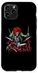 Coque pour iPhone 11 Pro Kit de batterie Rock and Roll Band Rock On Drum du batteur Skeleton Guy