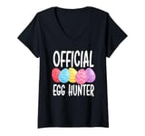 Womens Easter Official Egg Hunter, Funny Easter Eggs V-Neck T-Shirt