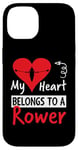 Coque pour iPhone 14 Valentines Day Design - My Heart Belongs to a Rower