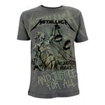 METALLICA - AND JUSTICE FOR ALL NEON (ALL OVER) GREY T-Shirt, Front & Back Print