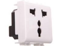 Gewiss Socket badge 2P + E 13A 250V/15A 127V multistandard (GW10310)