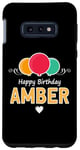 Coque pour Galaxy S10e Amber Joyeux anniversaire slogan