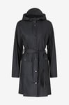 Rains - Regnjacka Curve Long Jacket W3 - Svart