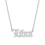 South Coast Jewellery Libra Zodiac Horoscope Birth Star Sign Necklace Gold Stainless Steel