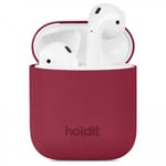 holdit AirPods 1/2 Skal Silikon Red Velvet