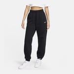 Nike Sweatpants Phoenix Fleece Oversized - Svart/vit Dam, storlek Large