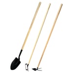 OGROD Lot d'outils de jardinage Pelle bêche + râteau + serfouette panne et langue