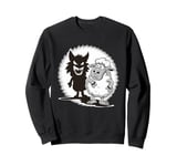 Unique Comic Sheep and Wolf Shadow for a Sheep Lover Sweatshirt