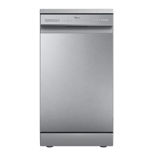 Midea MDWEF1034C(S)-WG-UK Silver 10 Place Setting Freestanding Slimline 45Cm Dishwasher