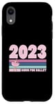 Coque pour iPhone XR Née pour le ballet en 2023, fête d'anniversaire d'une ballerine de style rétro