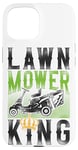 iPhone 15 Lawn Mower Mowing Dad Father Landscaper Tractor Lawn Mower Case