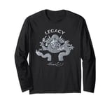 Bruce Lee Legacy Silver Dragon Long Sleeve T-Shirt