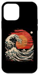 Coque pour iPhone 12 mini Art japonais Grande vague Coucher de soleil Kanagawa Japon Esthétique