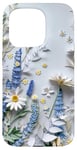 Coque pour iPhone 15 Pro Fleur Bleu Bleuet Floral Nature Femme Filles Fleurs