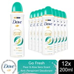 Dove Advanced Care Go Fresh Antiperspirant Deo Pear & Aloe Vera Scent 200ml,12pk