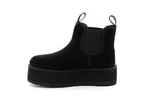 UGG W Neumel Platform Chelsea Boot, Black, 9 UK Child