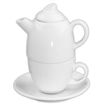 Holst PA 151 K FA3 Embout et Verseuse Portion Plateau de Service 3 pièces Porcelaine Blanc 14 x 14 x 17 cm