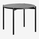 Table De Jardin Ronde En Aluminium (Ø109 Cm) Elton Noir De Carbone