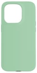 Coque pour iPhone 15 Pro Couleur simple vert menthe clair