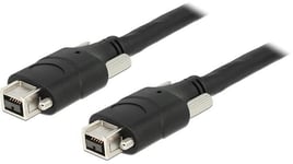 DeLOCK Firewire 800 kabel, 9-pin ha - 9-pin ha, 1m, svart