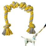 ROSAUI Dog Rope Toys Indestructible Cotton Rope Toy for Large Medium Dogs, 65cm Long 6 Knots, Bite-resistant and Teeth-cleaning Dog Chew Toys, Tug-of-war Game, Relieve Anxiety and Loneliness