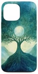 iPhone 13 Pro Max Fantasy Yggdrasil Tree Life Nature Spiritual Moon Case