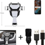 Car holder air vent mount for Nokia C10 cell phone mount